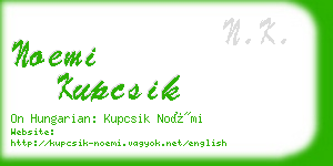 noemi kupcsik business card